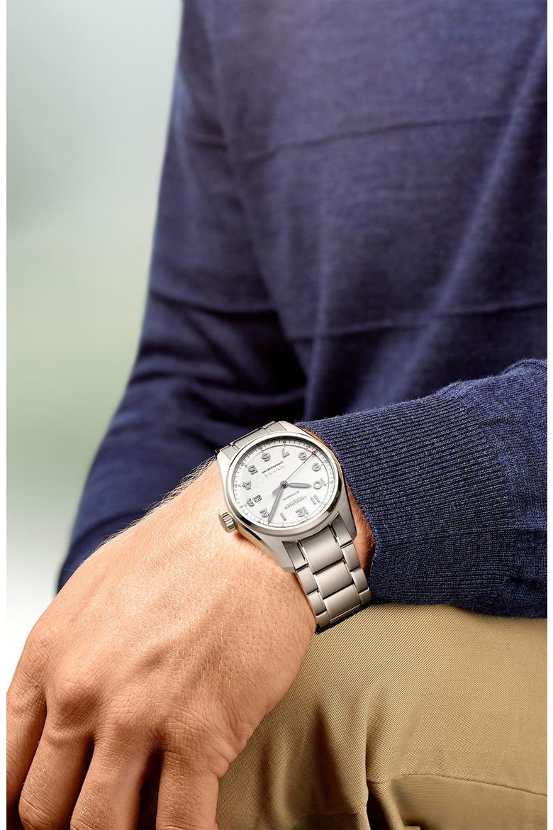 Spirit Automatic Bracelet Watch, 42mm, Alternate, color, SILVER/ WHITE