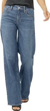 Silver Jeans Co. Suki Curvy Mid Rise Wide Leg Jeans