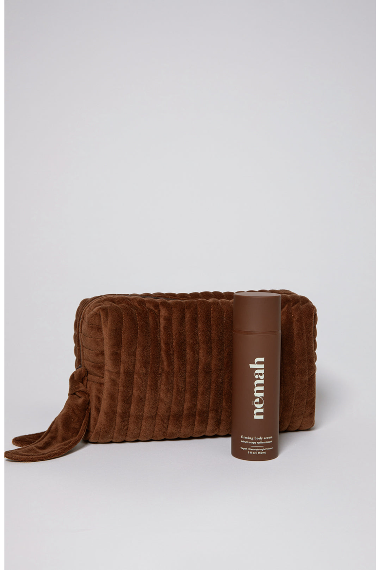 The Velvet Beauty Bag, Alternate, color, Brown
