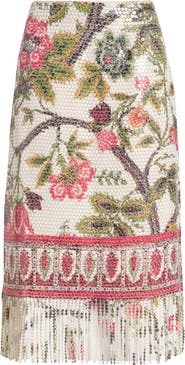KOBI HALPERIN Vivienne Floral Sequin Skirt