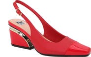 NINETY UNION Patent Metal Heel Slingback Pump