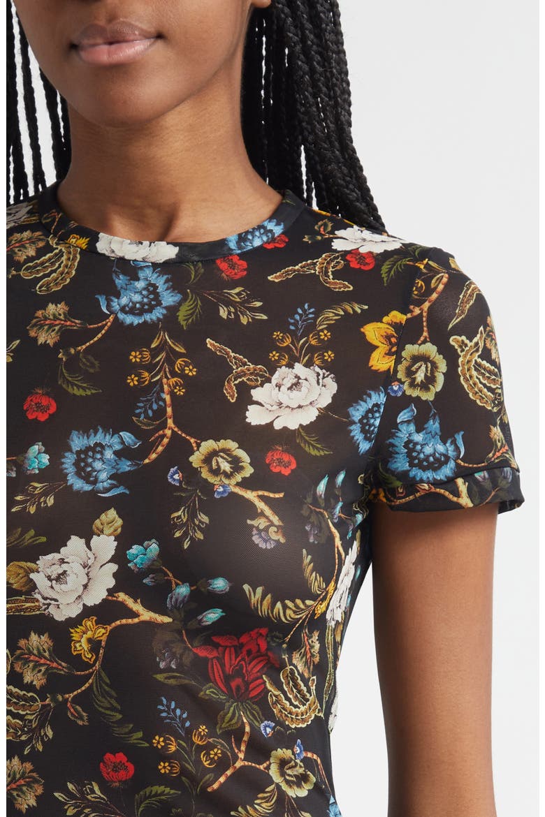 Tess Crewneck T-Shirt, Alternate, color, TAPESTRY TRAILS SM BLACK