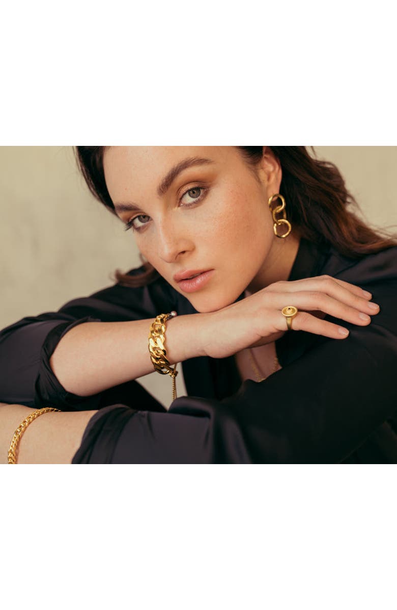 ZARUX EVIL EYE Pinky Ring, Alternate, color, Yellow Gold