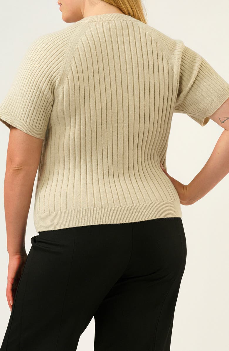 Estelle Sera Raglan Sleeve Rib Sweater, Alternate, color, Oat