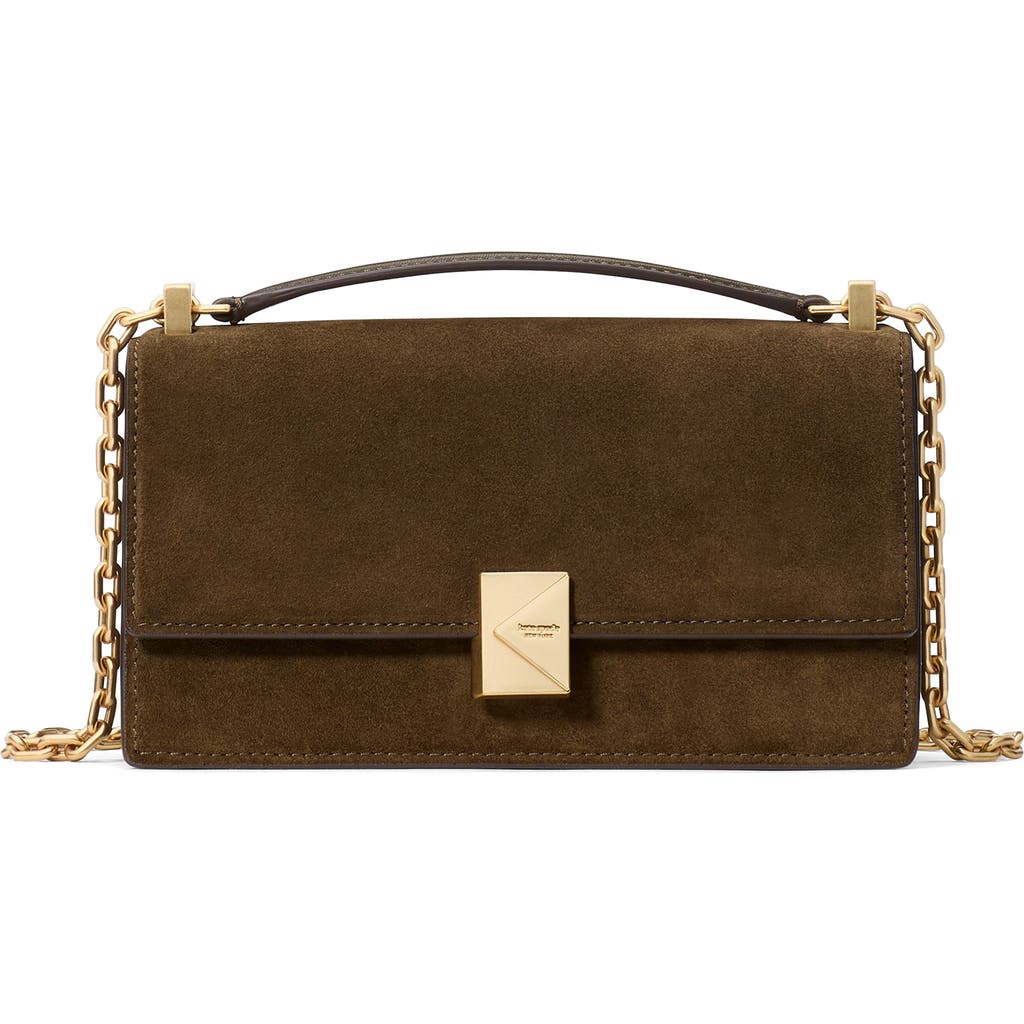 Kate Spade New York Mini Deco Suede Convertible Chain Crossbody Bag