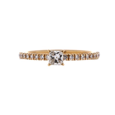 Etincelle de Cartier Ring 18K Yellow Gold with Princess Cut Diamond and Pave Diamonds