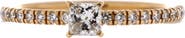 Pre-Owned Cartier Etincelle de Cartier Ring 18K Yellow Gold with Princess Cut Diamond and Pave Diamonds