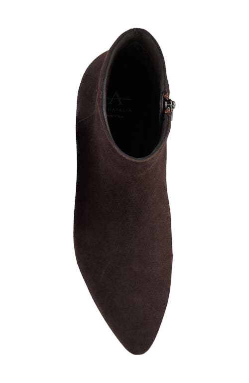Aquatalia Prisilla Pointed Toe Zip Bootie In Brown