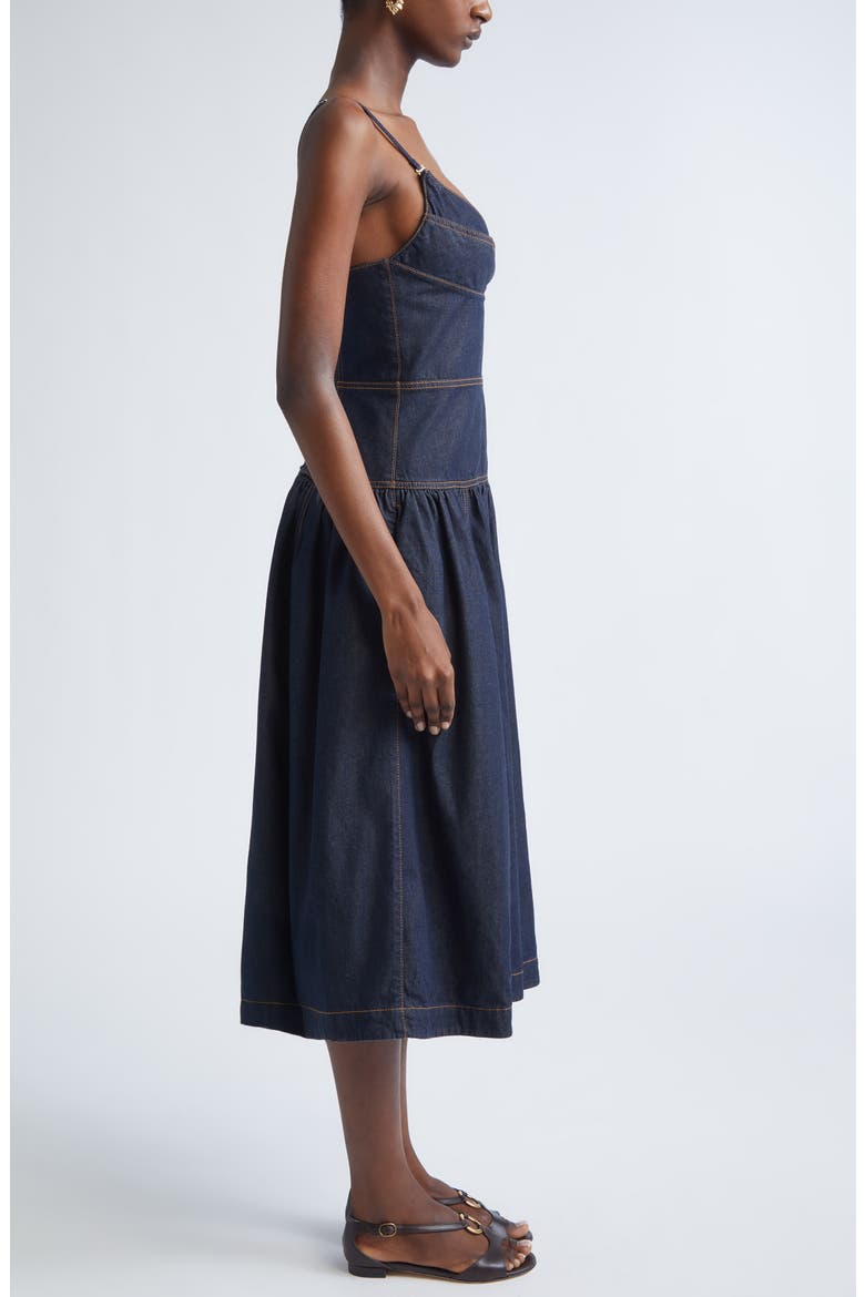 Denim Midi Dress, Alternate, color, NIGHT SKY