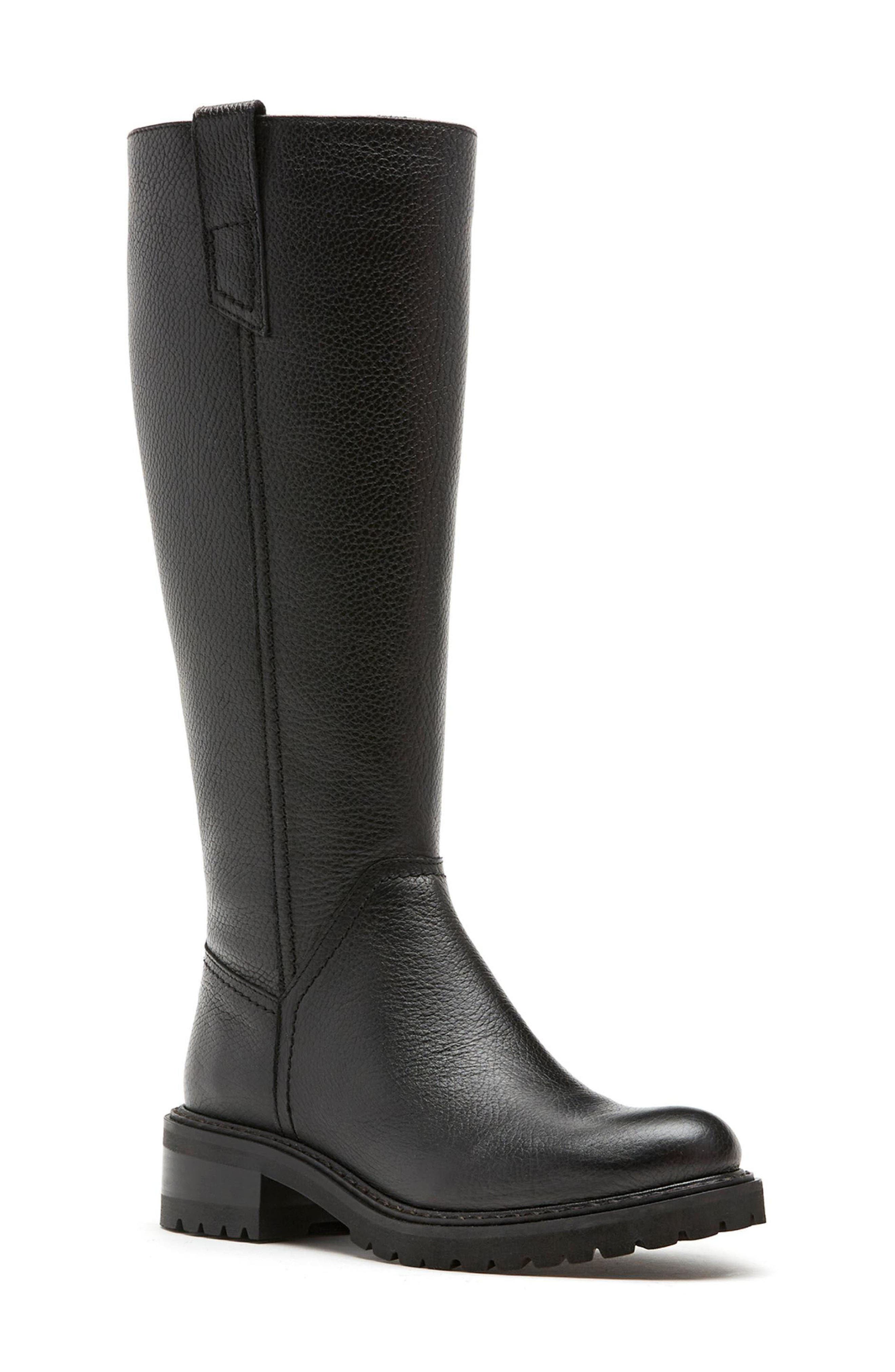 Chip City Dry™ Waterproof Knee High Boot, Main, color, BLACK PEBBLE LEATHER