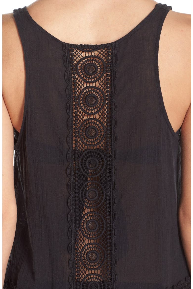 'Island Fare' Cover-Up Tank Dress, Alternate, color, BLACK