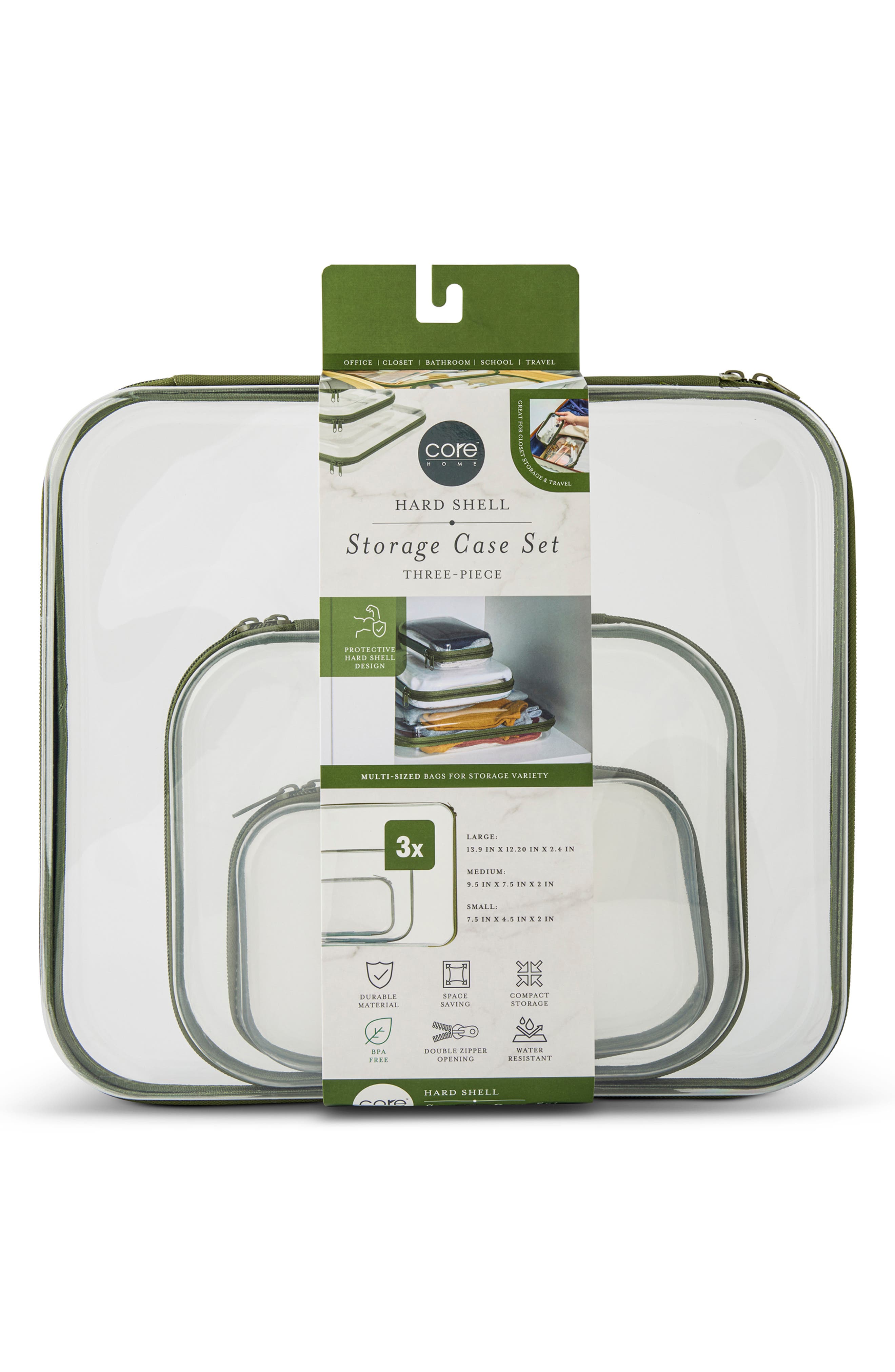 3-Piece Hard Shell Storage Case Set