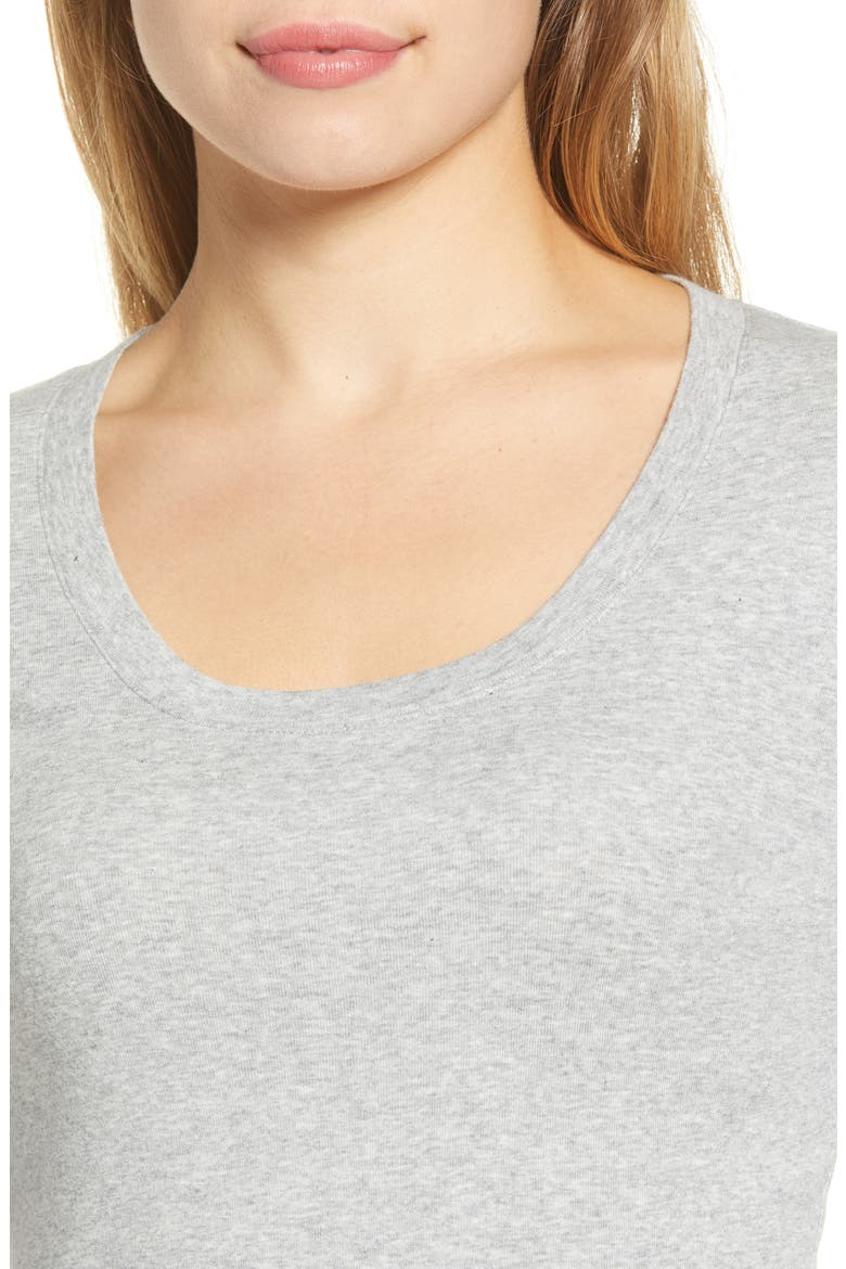 'Melody' Long Sleeve Scoop Neck Tee, Alternate, color, GREY HEATHER