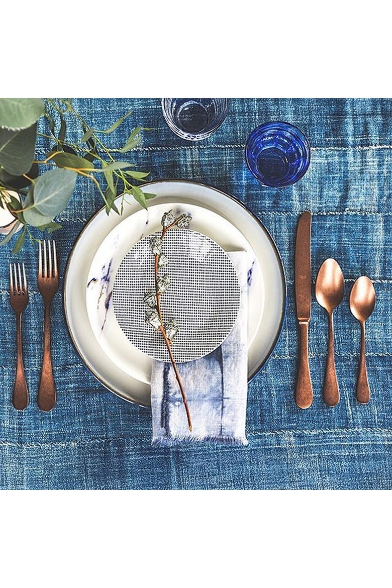 Vintage Pewter Flatware Set - 43 Pieces, Alternate, color, Bronze