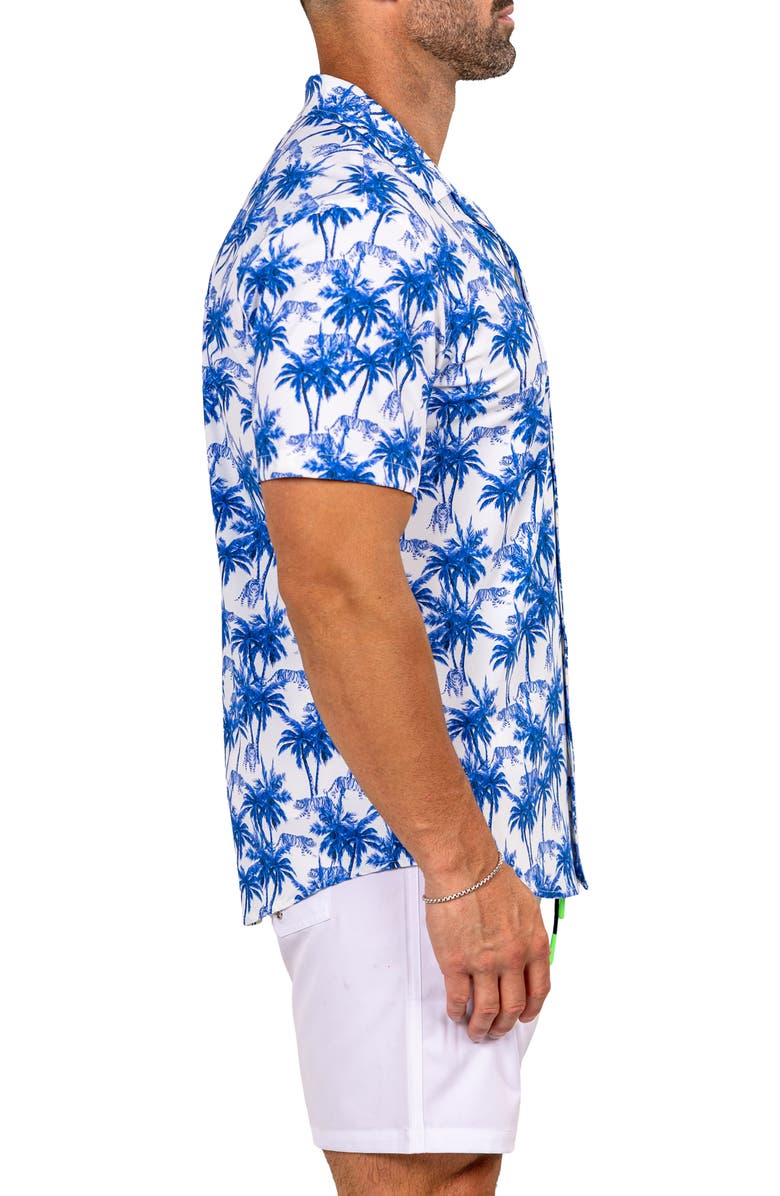 Maceoo Marthy Blue Camp Shirt, Alternate, color, 