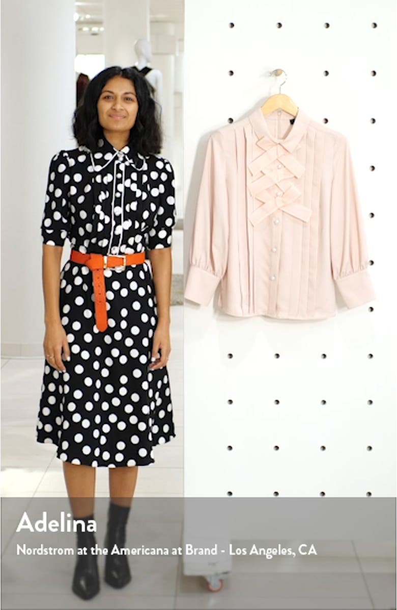 x Atlantic-Pacific Bow Front Pleated Blouse, sales video thumbnail