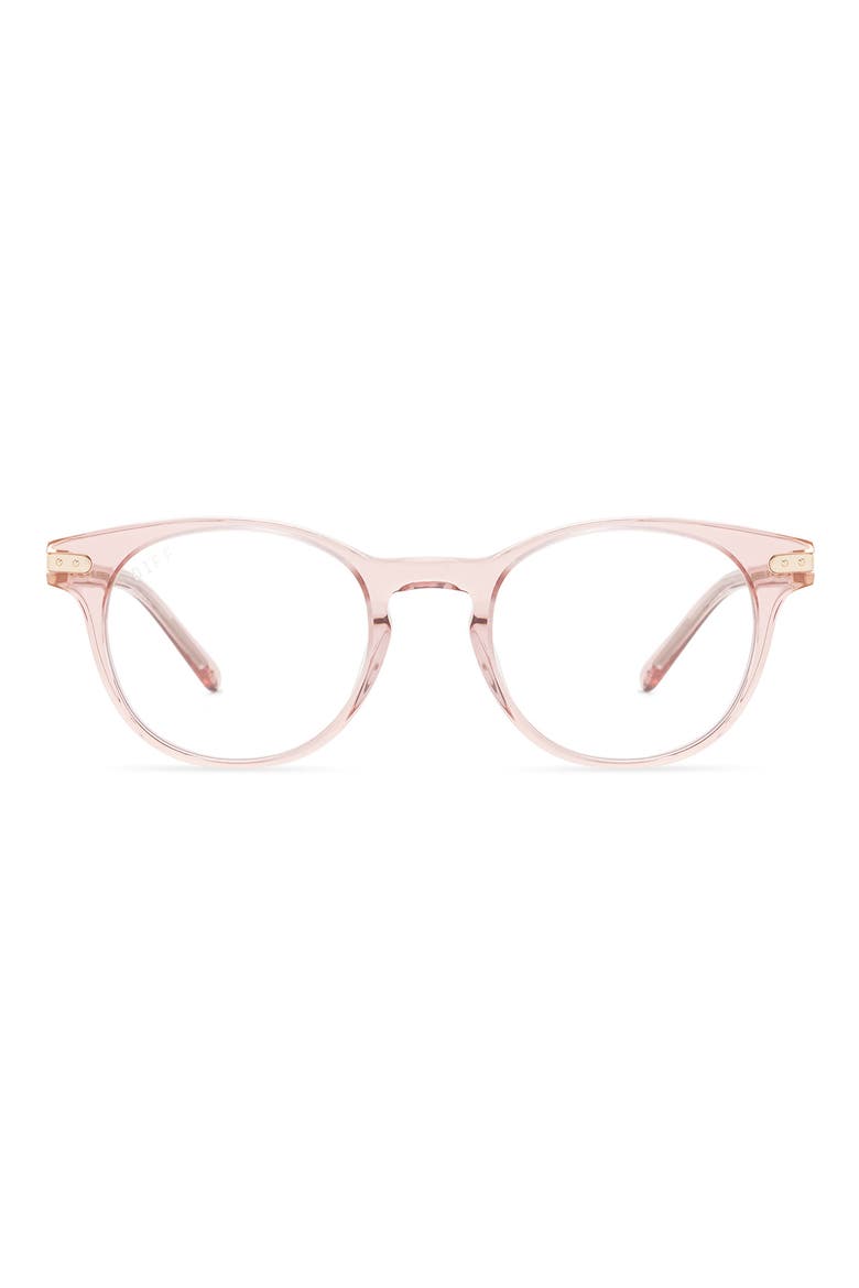 Tali 48mm Round Optical Glasses, Main, color, AZALEA CRYSTAL / CLEAR