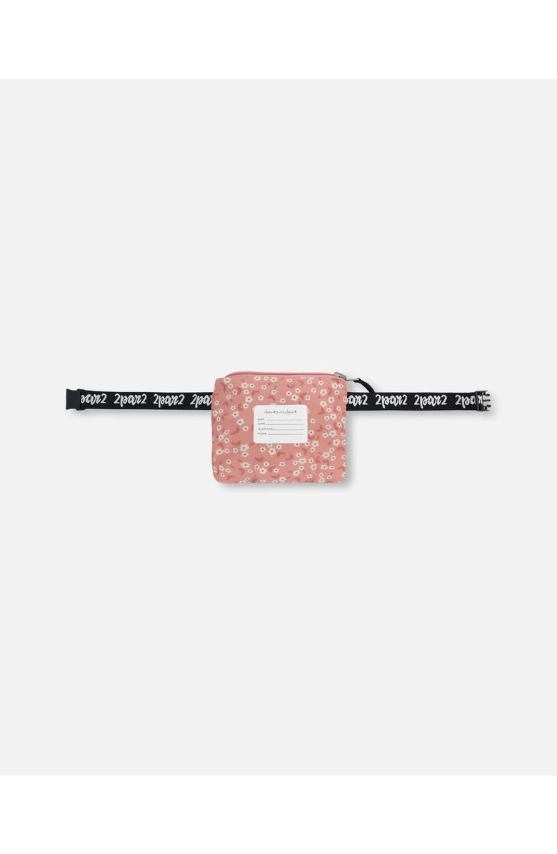 Deux par Deux Girl's Printed Packable Windbreaker Small White Flowers On Pale Pink, Alternate, color,
