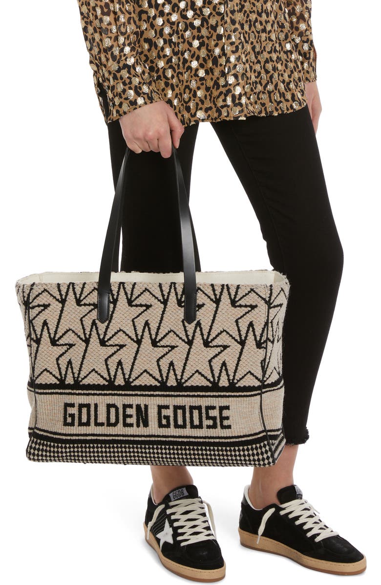 Golden Goose California East/West Wool Blend Knit Tote, Alternate, color,