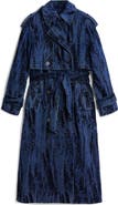Desigual Dégradé Denim Trench Coat