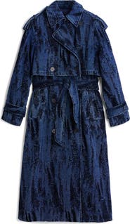 Desigual Dégradé Denim Trench Coat