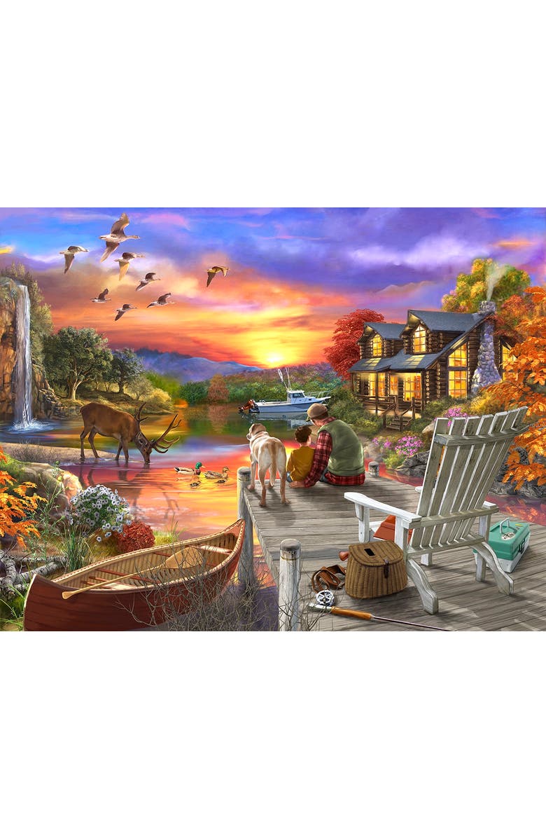 Sunsout Sunset Cabin 1000 piece Jigsaw Puzzle for Adults Large Pieces, Alternate, color, Multicolor