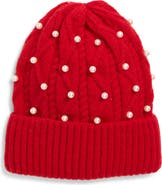 Ruby & Ry Kids' Imitation Pearl Beanie