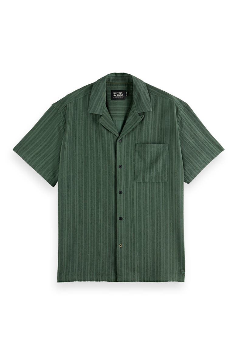Tonal Stripe Camp Shirt, Alternate, color, THYME
