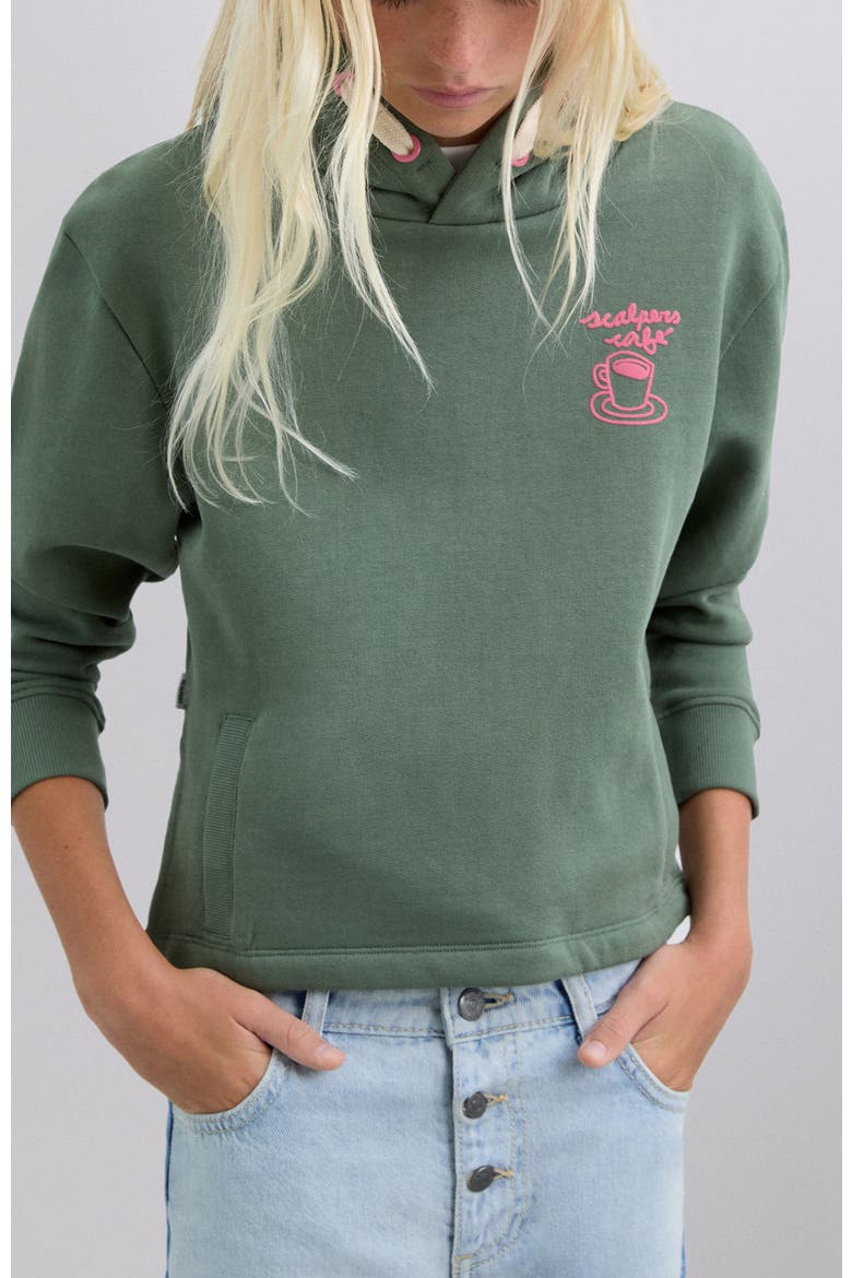 Croissanthoodie Girls, Alternate, color, Green