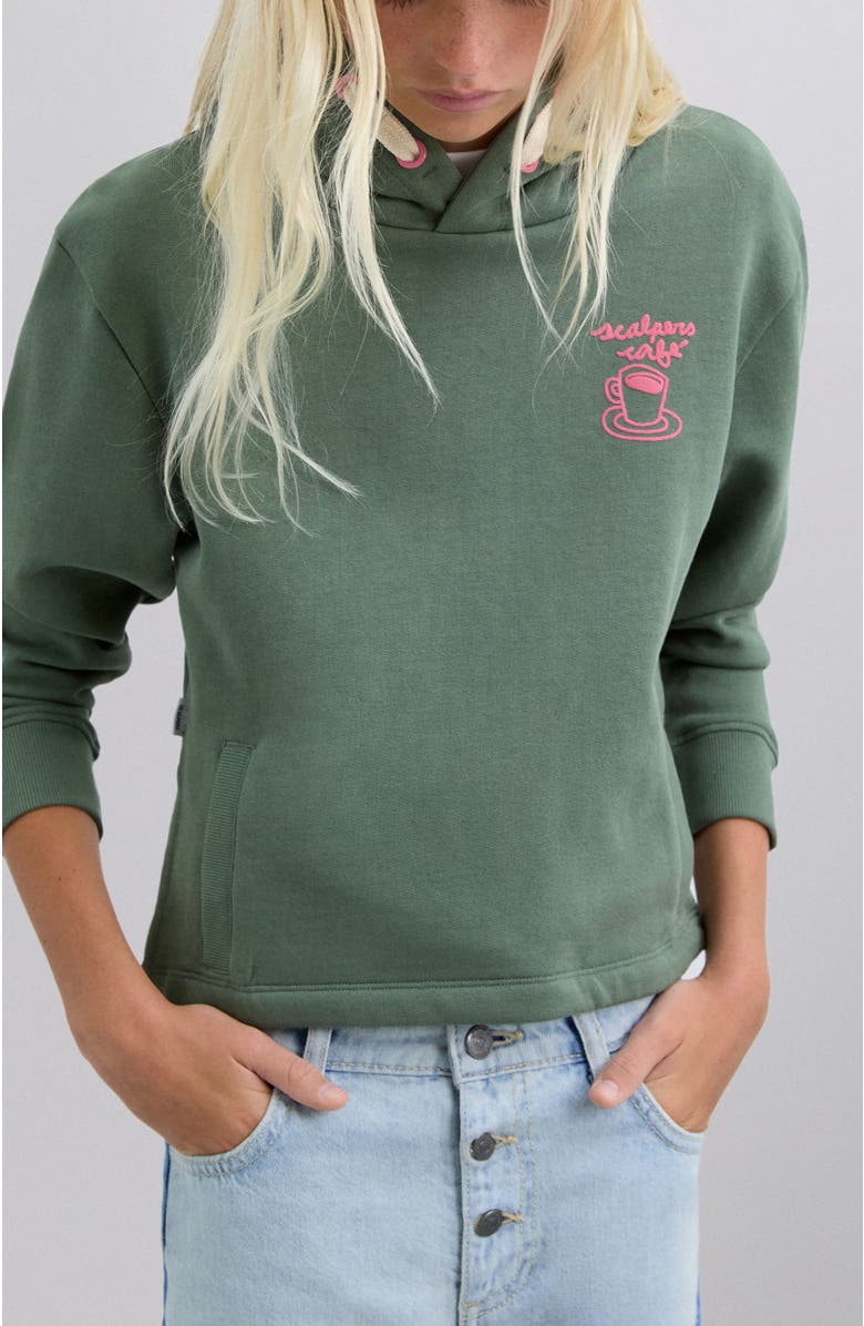 Scalpers Croissanthoodie Girls, Alternate, color, Green