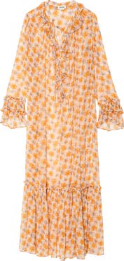 Zadig & Voltaire Floral Long Sleeve Maxi Dress