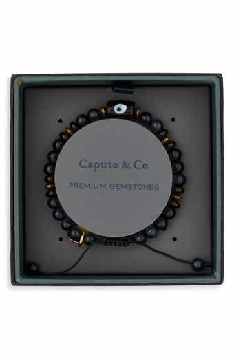 Men's Murano Evil Eye Tiger Eye Bead Bracelet