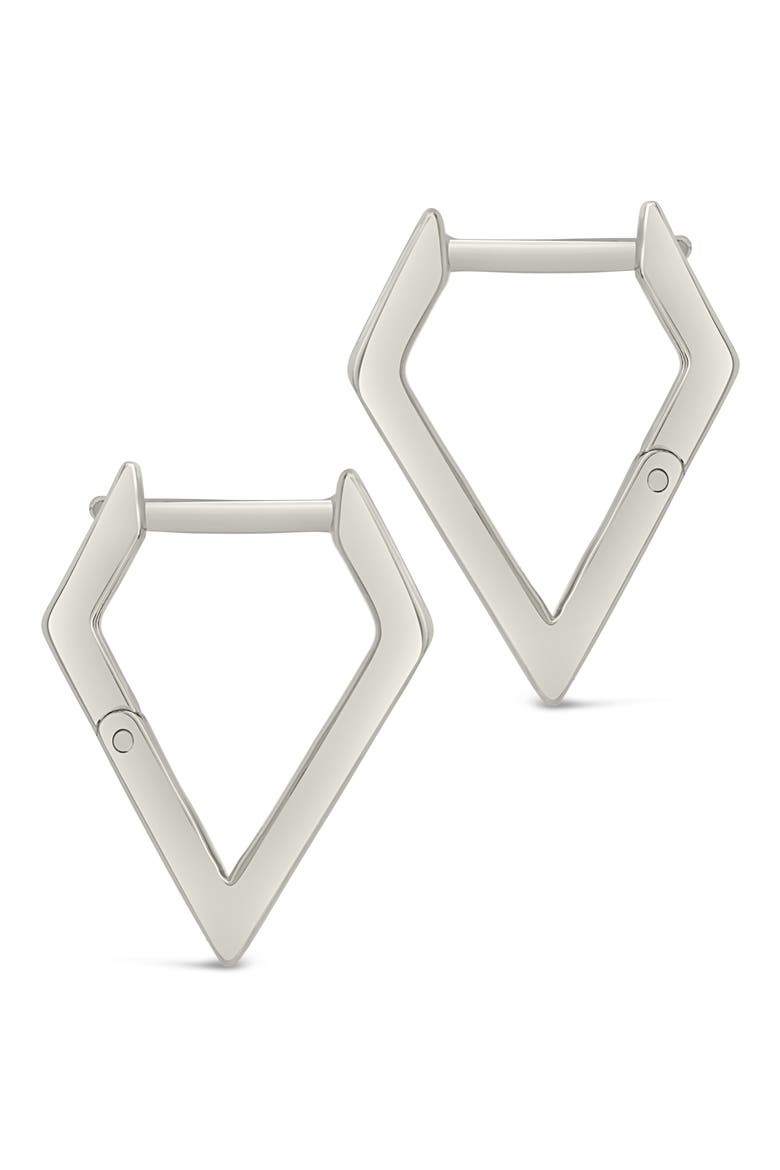 Katalina Cubic Zirconia Hoop Earrings, Alternate, color, SILVER