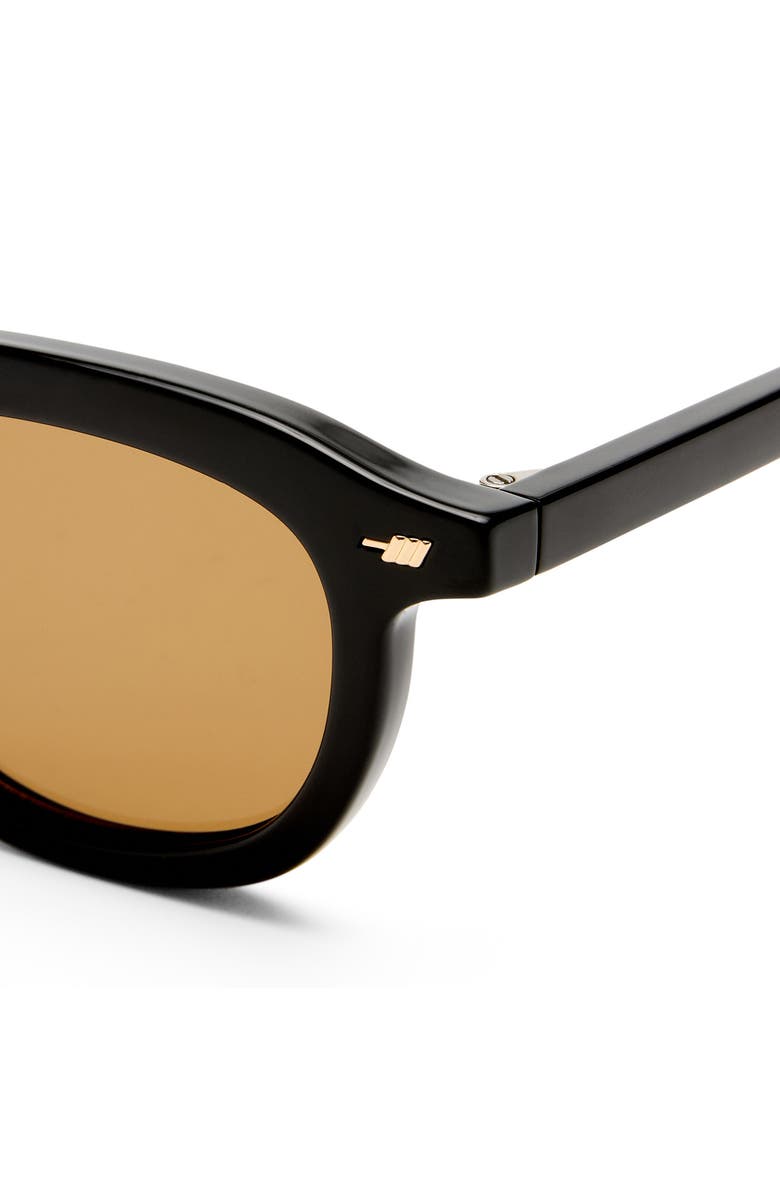 Le Specs Heart Throb 50mm Round Sunglasses, Alternate, color, Black / Light Brown Mono