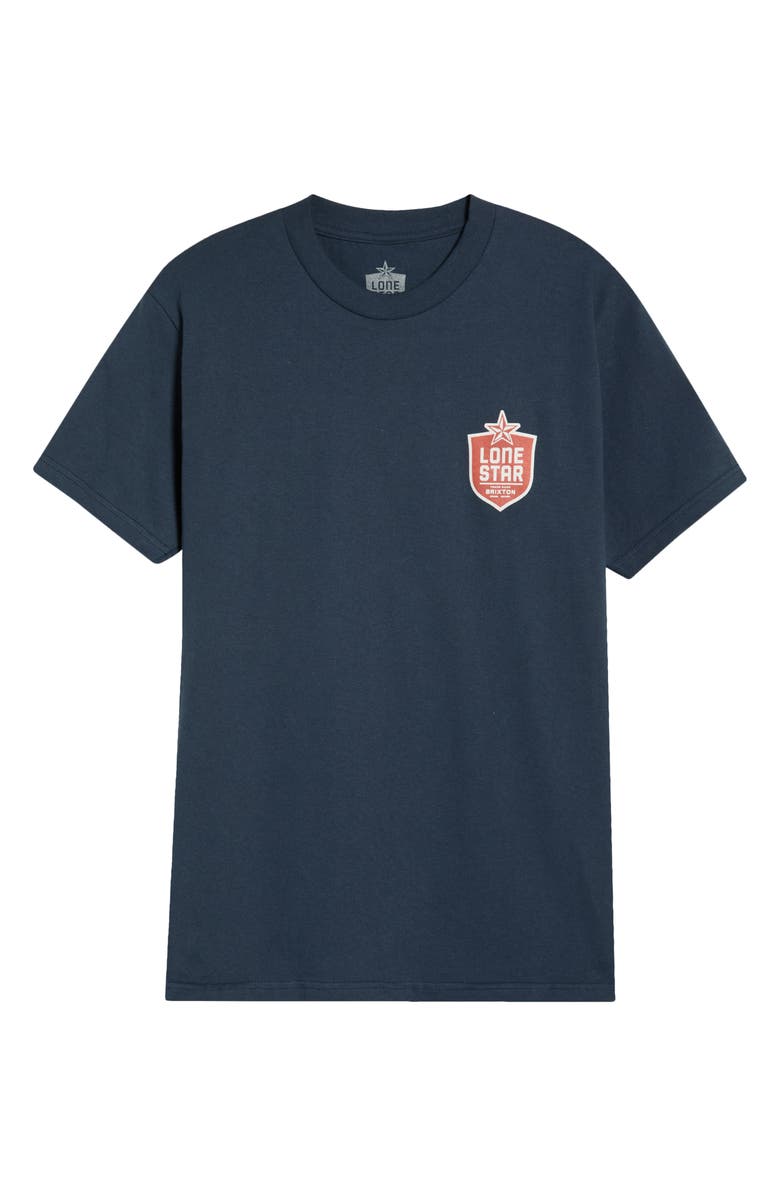 Brixton Lonestar Desertscape Cotton Graphic T-Shirt, Main, color, Navy