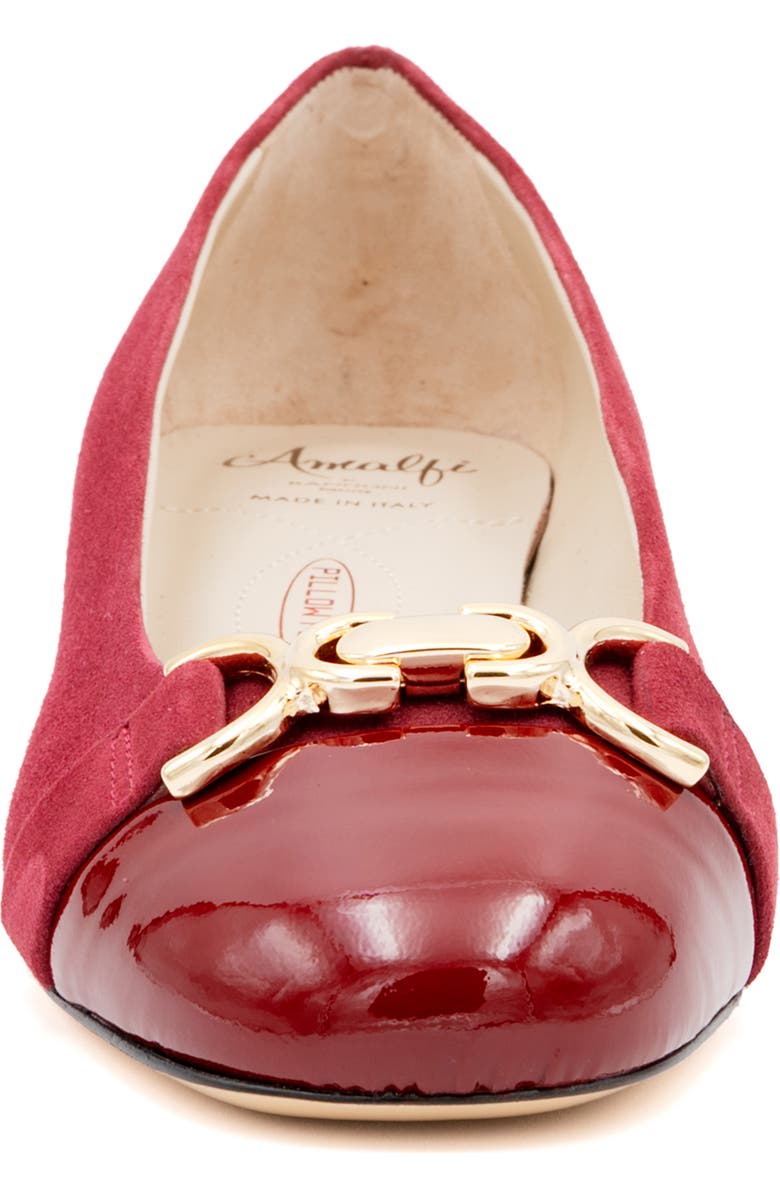 Amalfi by Rangoni Miele Cap Toe Pump, Alternate, color, Cerise Cashmere Cherry Vernice