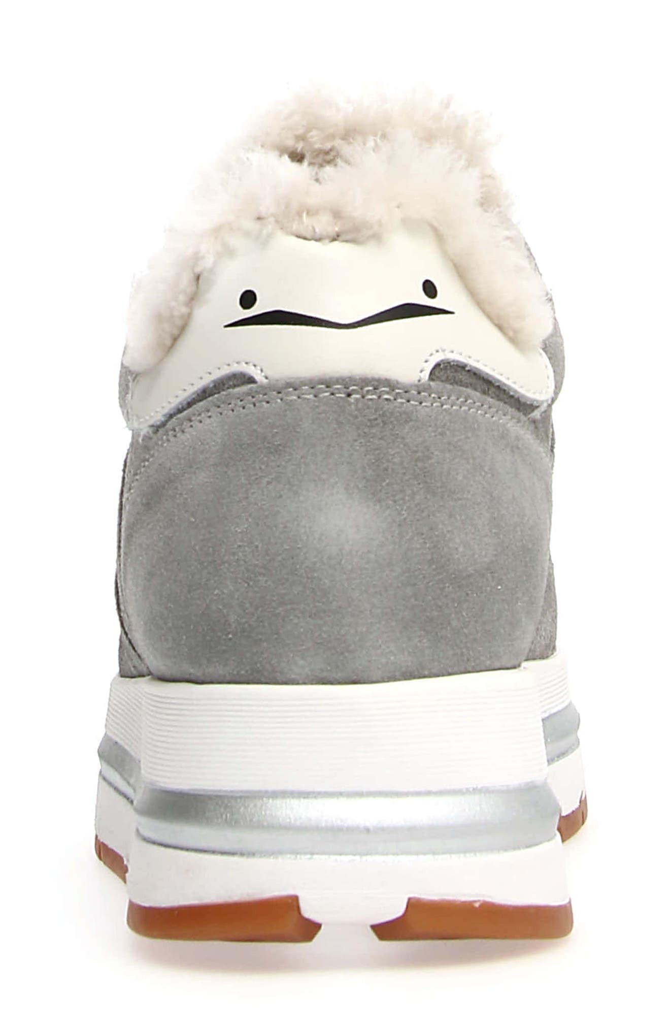 Maran Genuine Shearling Lined Sneaker, Alternate, color, GREY