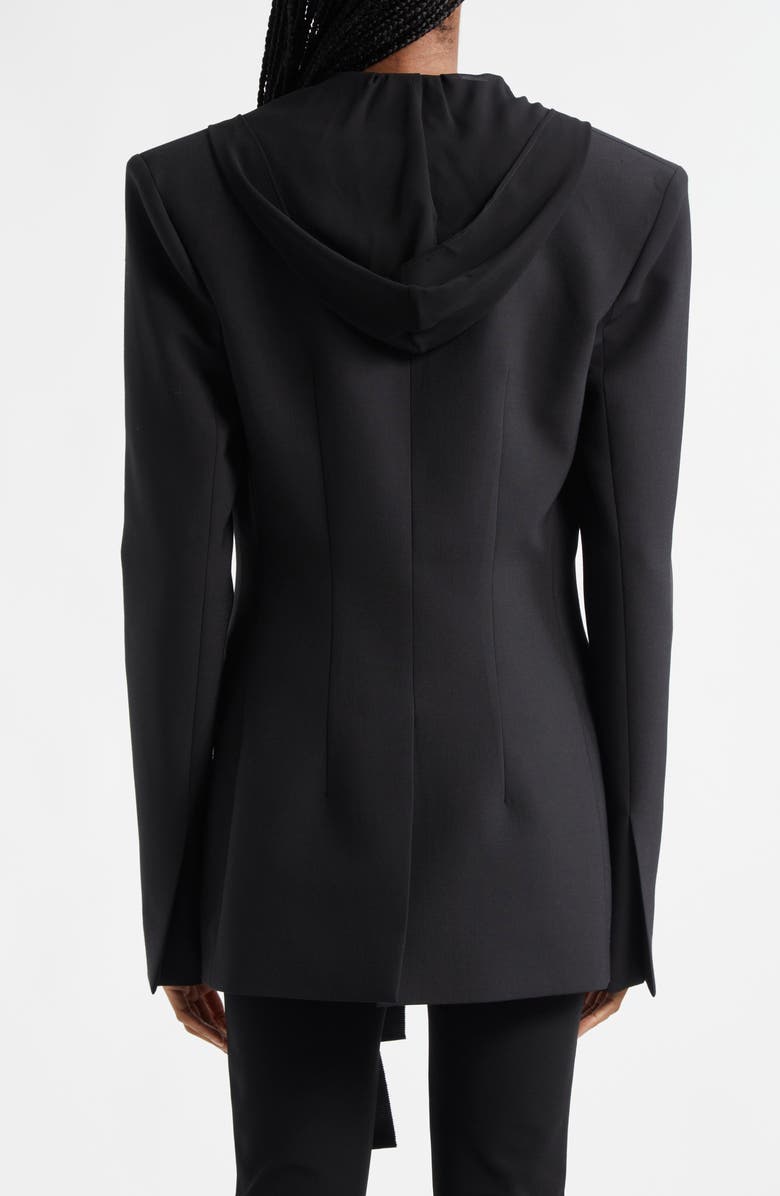 Nensi Dojaka Tie Front Stretch Hooded Blazer, Alternate, color,