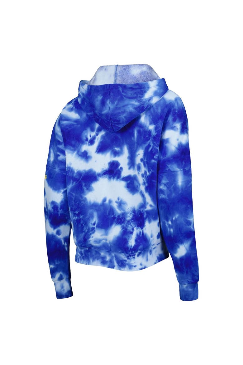 Women's New Era Royal Los Angeles Rams Cloud Dye Fleece Pullover Hoodie, Alternate, color, Royal
