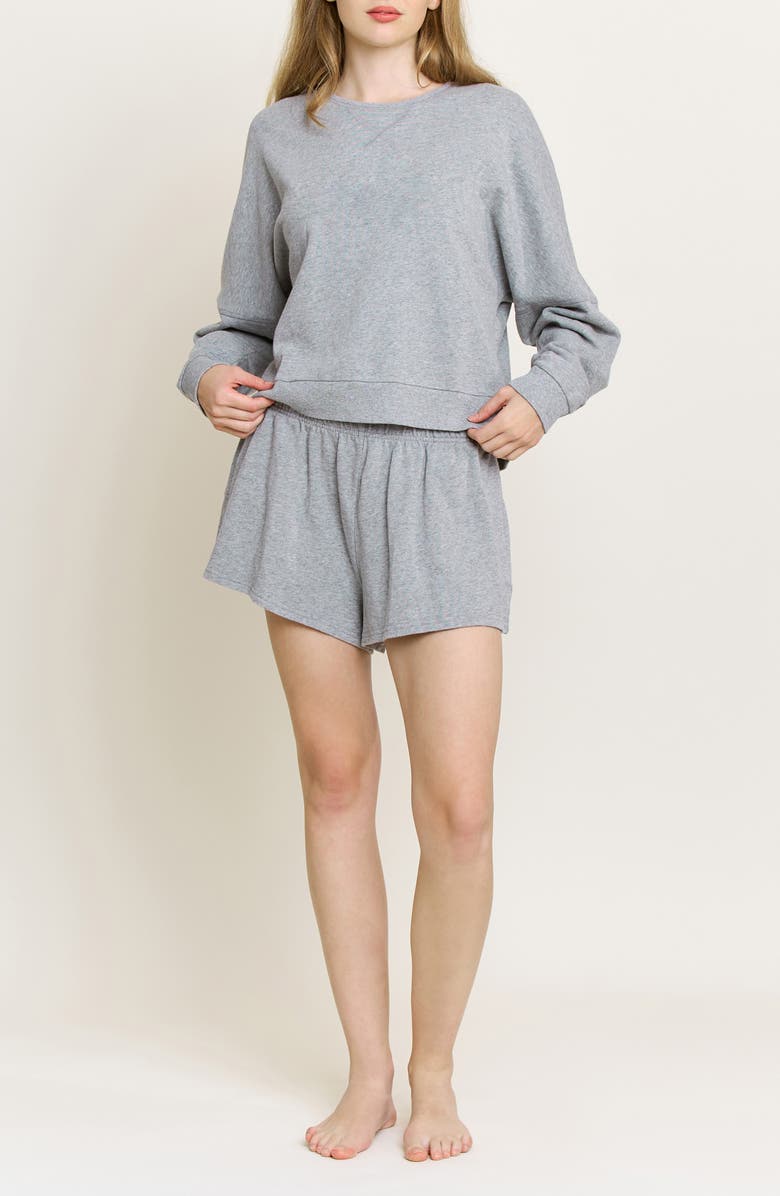 Honeydew Weekend Club Short Pajamas, Main, color, Heather Grey