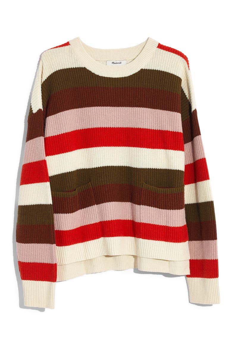 Patch Pocket Pullover Sweater, Alternate, color, ANTIQUE CREAM
