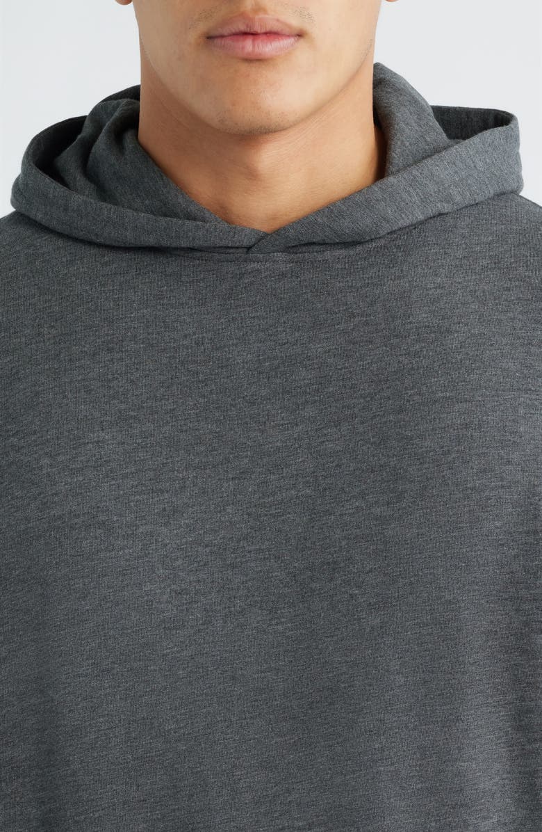 Peter Millar Oasis Cotton Blend Hoodie, Alternate, color, Charcoal