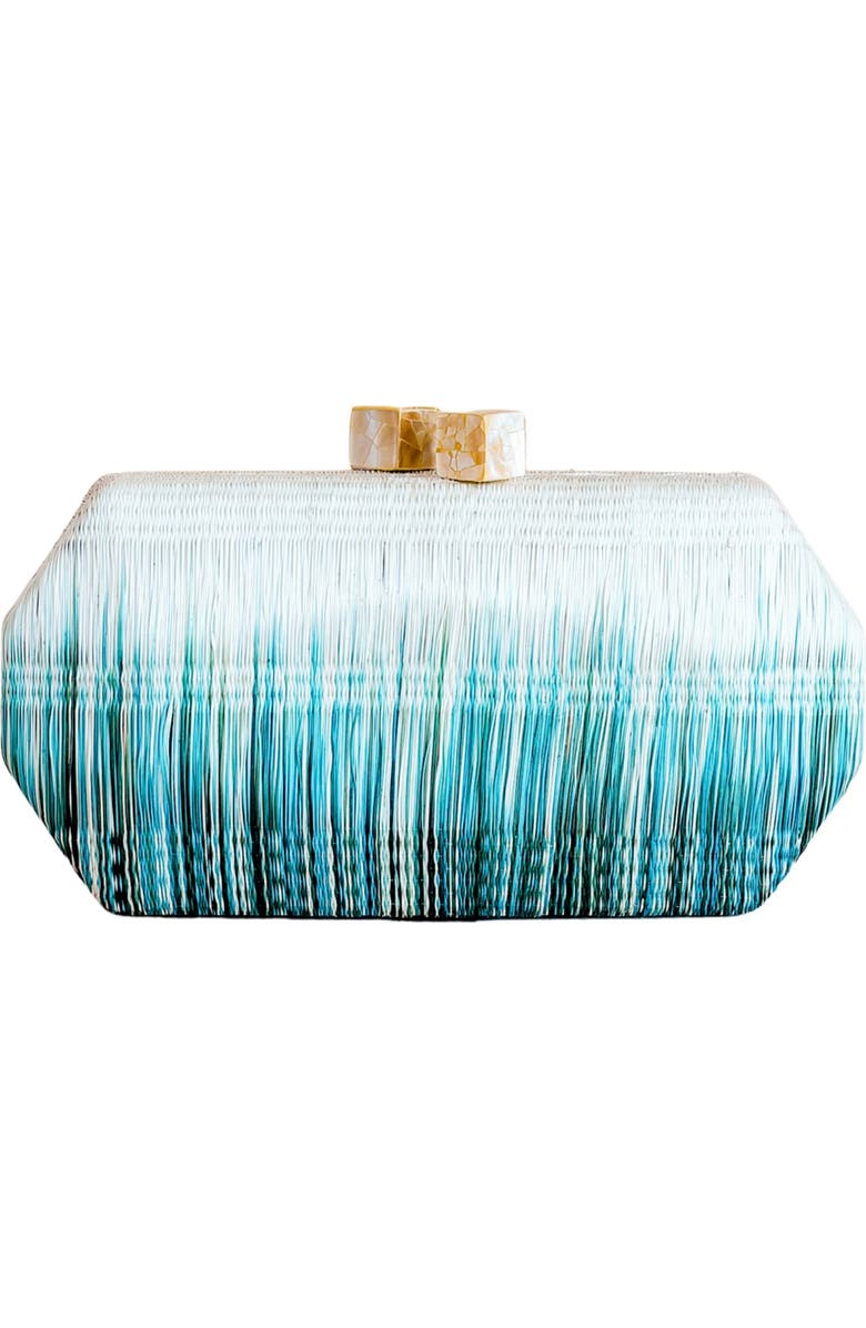 LIKHA Ombré Octagon Clutch, Main, color, Sea Teal