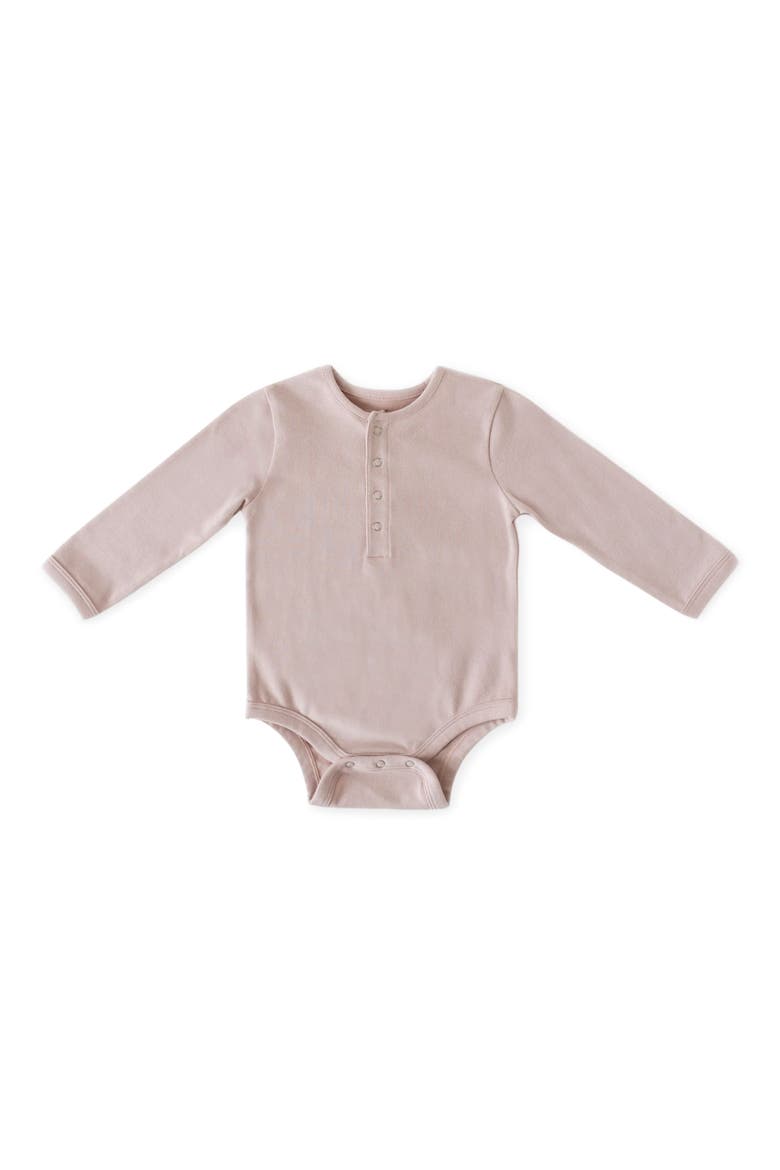Essentials Long Sleeve Organic Cotton Bodysuit, Main, color, PALE PINK
