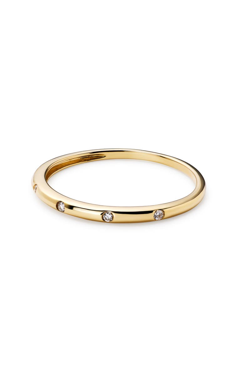 Gold Band Ring - Diamond Station Ring, Alternate, color, Gold