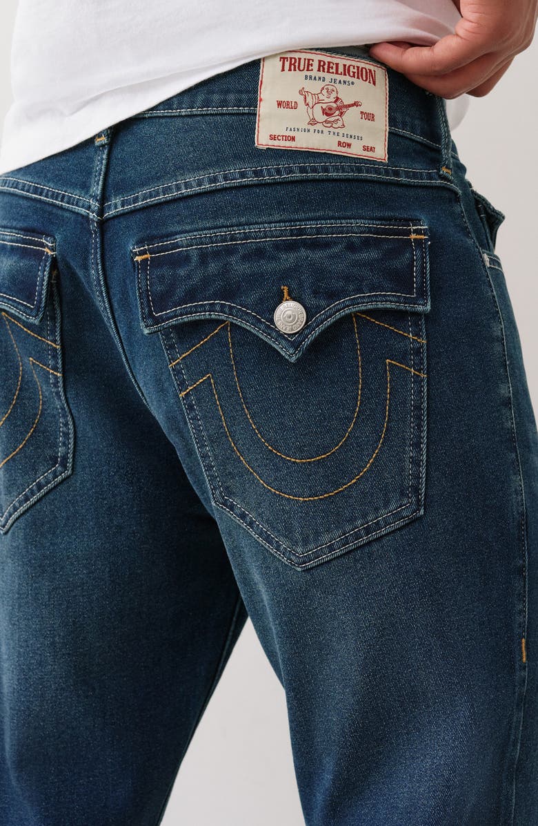 True Religion Rocco Flap Pocket Skinny Jeans, Alternate, color, Dark Shade