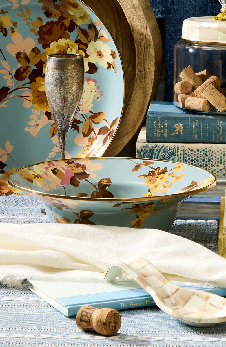 MACKENZIE CHILDS Wild Rose Slate Serving Bowl, Alternate, color, Blue