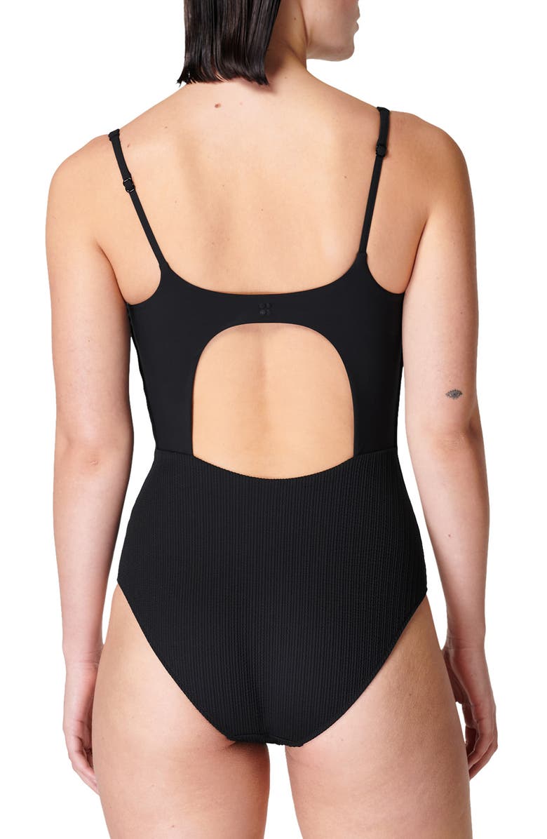 Sweaty Betty Capri Square Neck One-Piece Swimsuit, Alternate, color, 