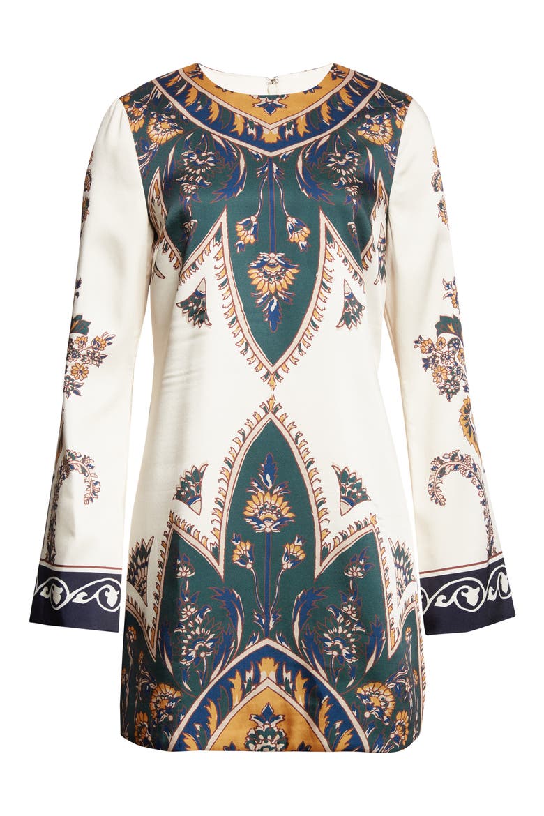 Long Sleeve Cromwell Minidress, Alternate, color, ECRU MULTI
