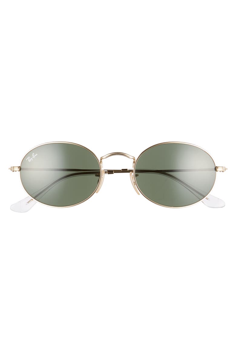 54mm Round Sunglasses, Alternate, color, GOLD/ BLACK SOLID